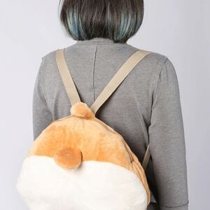 New Super Cute Corgi Butt Shape Plush Backpack